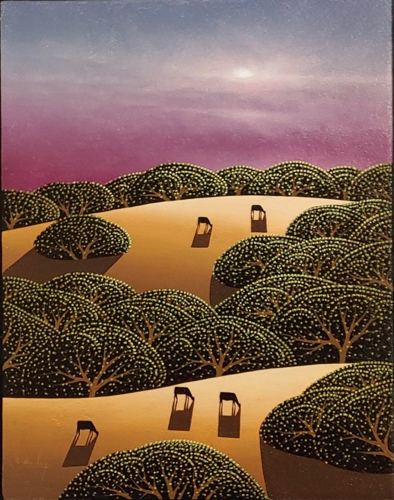 Misty Distance 9x7 $1000 at Hunter Wolff Gallery